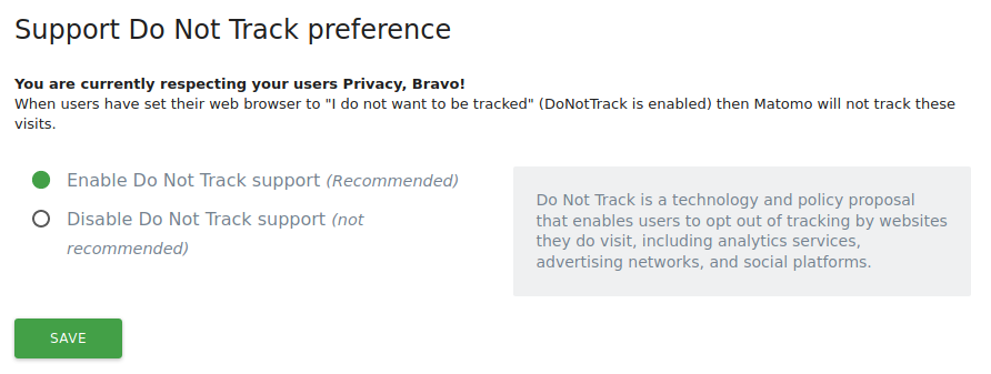 We do not track