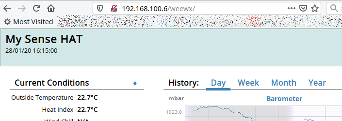 The first report from WeeWX - the weather station works so far