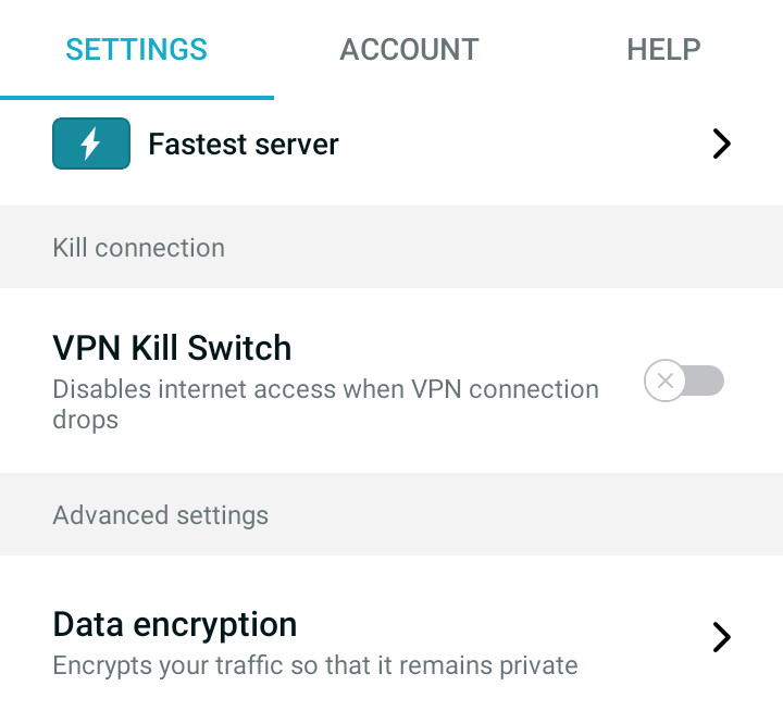 Surfshark with VPN kill switch